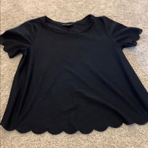 Topshop scallop sleeve and bottom top